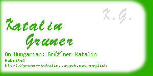 katalin gruner business card