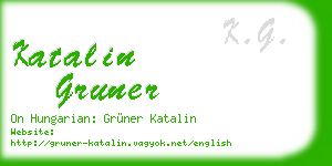 katalin gruner business card